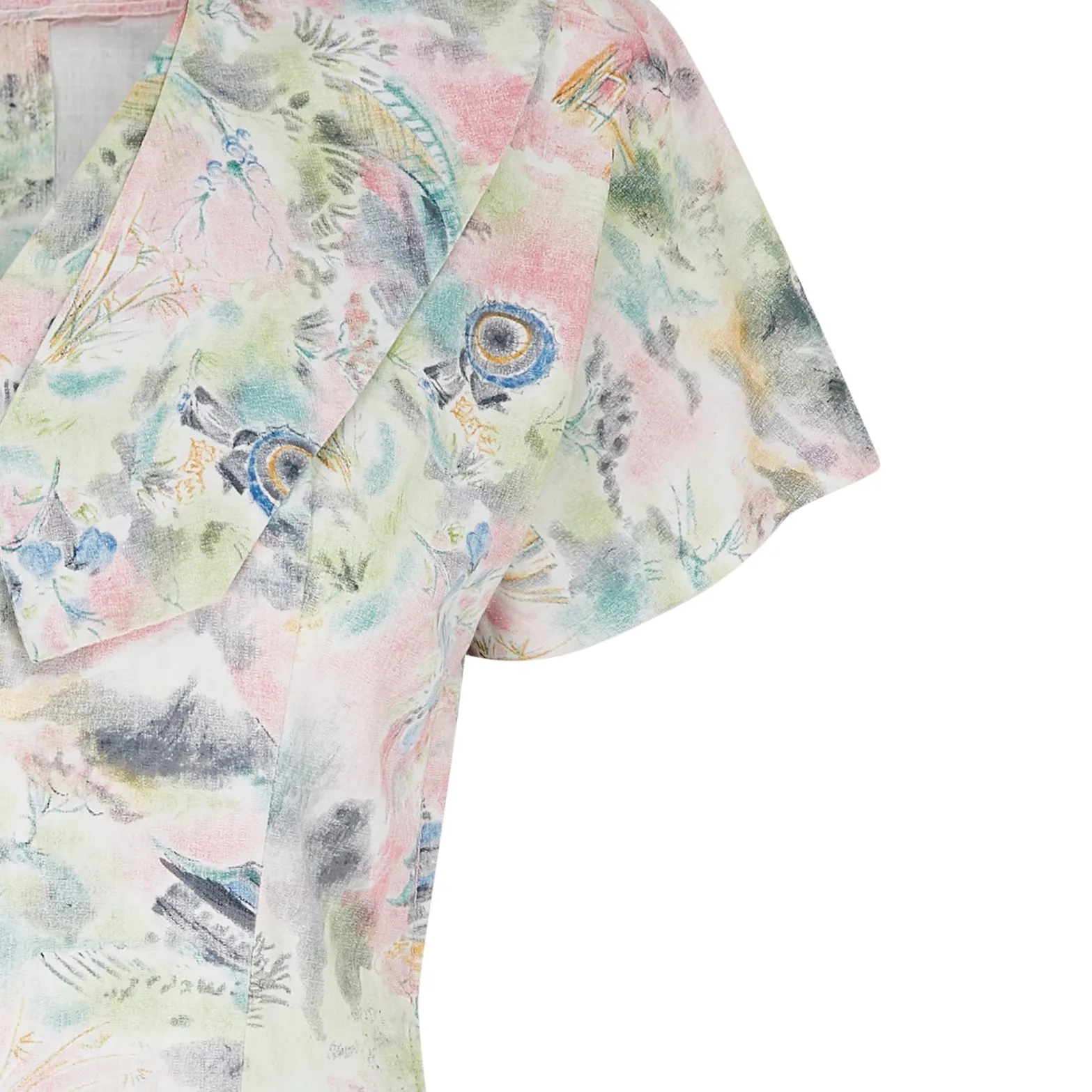 1950s Japanese Novelty Print Design Dress