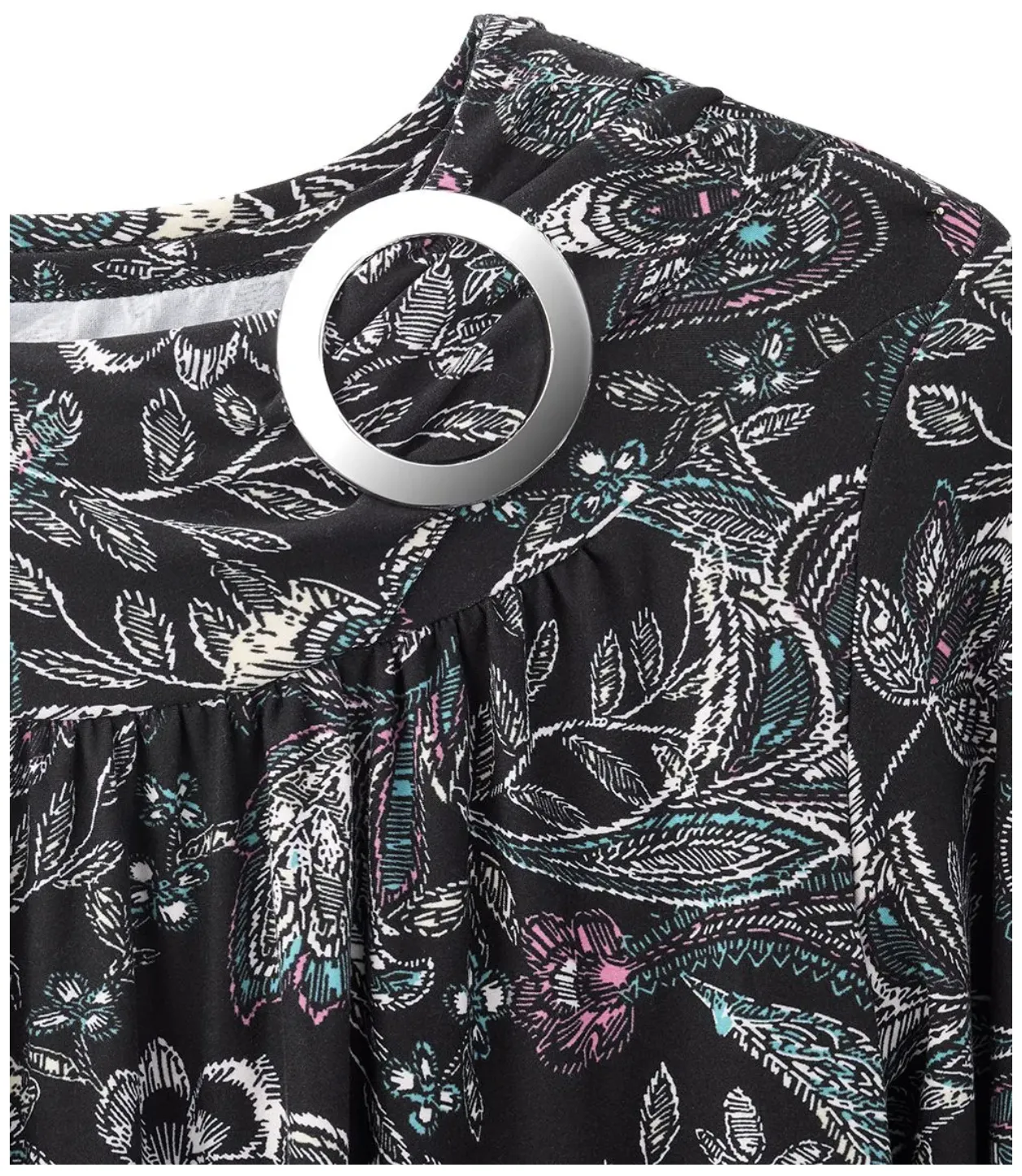 Adaptive Shirt Open Back Top With Scoop Neck