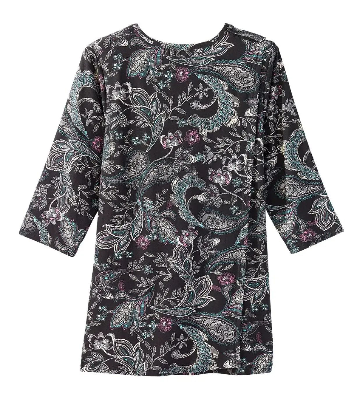 Adaptive Shirt Open Back Top With Scoop Neck