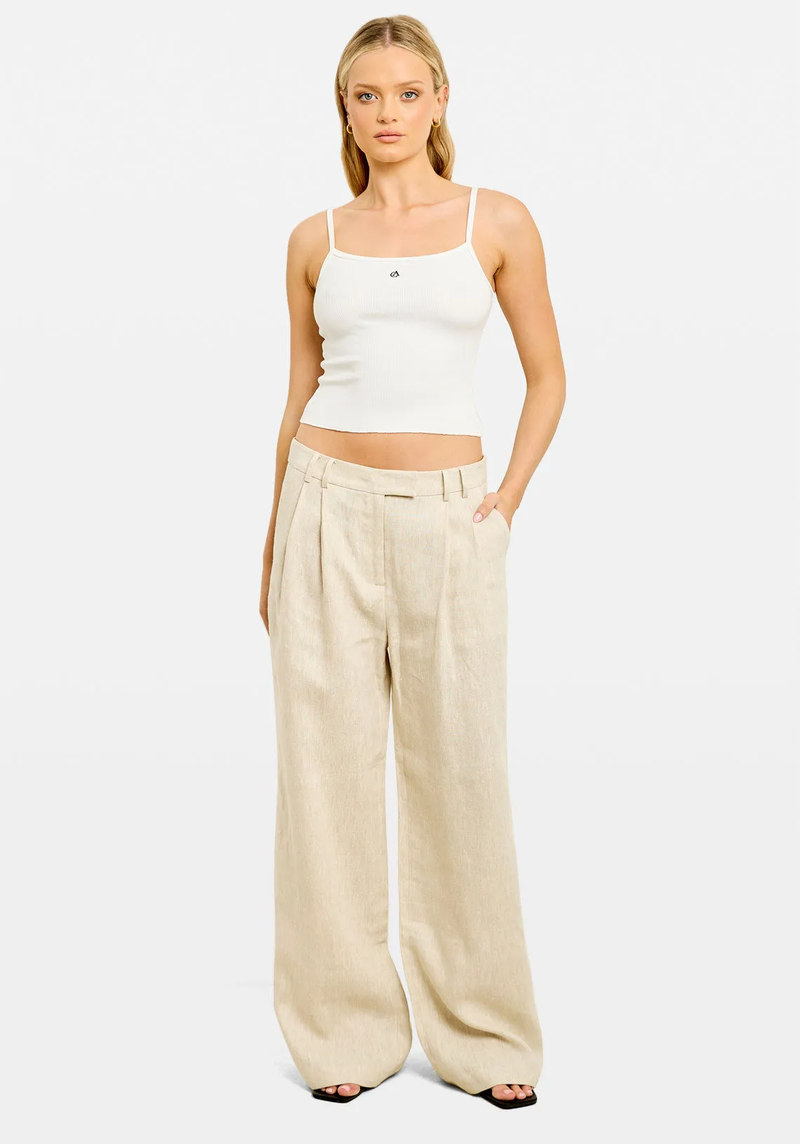 AISHA TAILORED PANT STONE