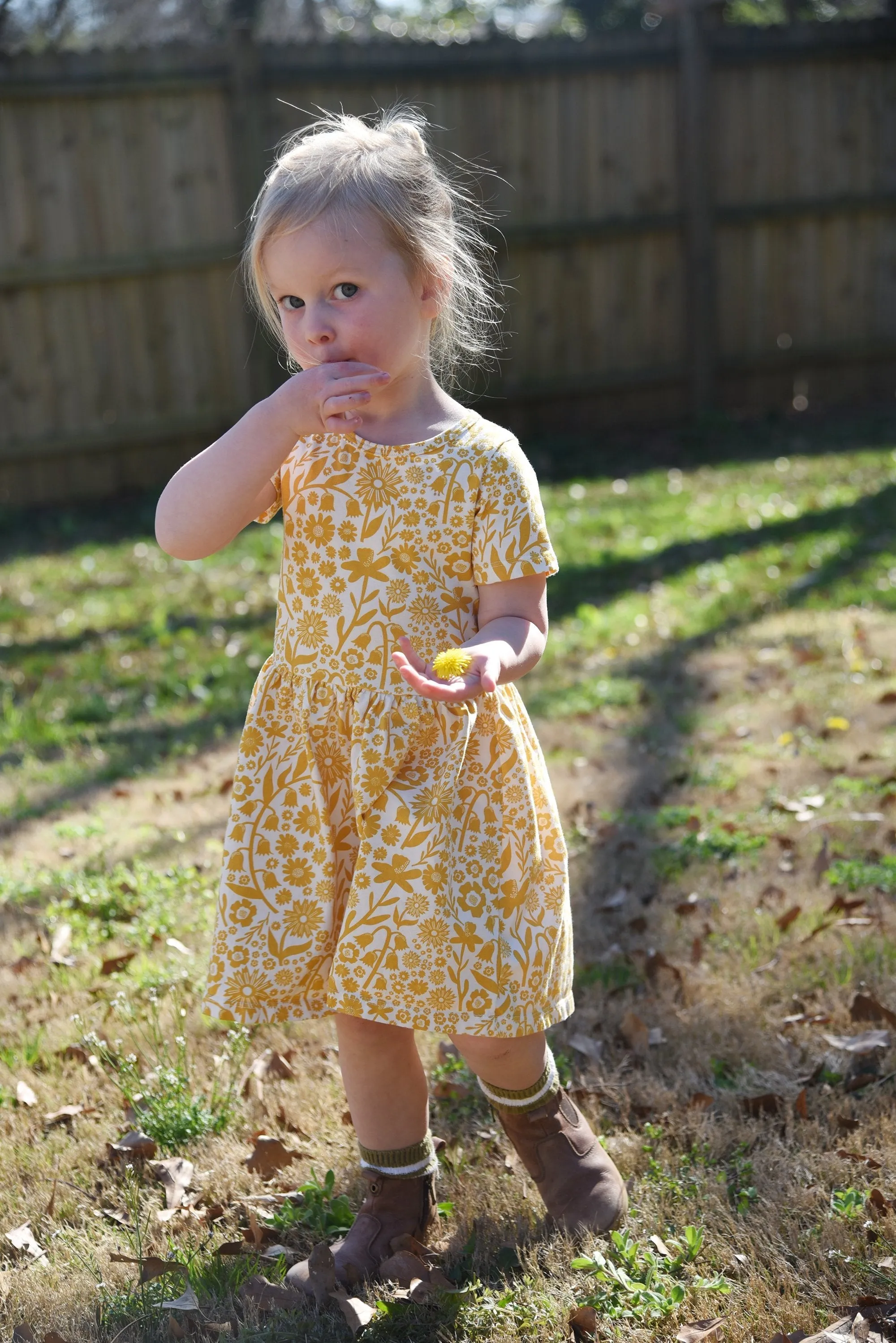 Alberta Dress - Tulips Blue