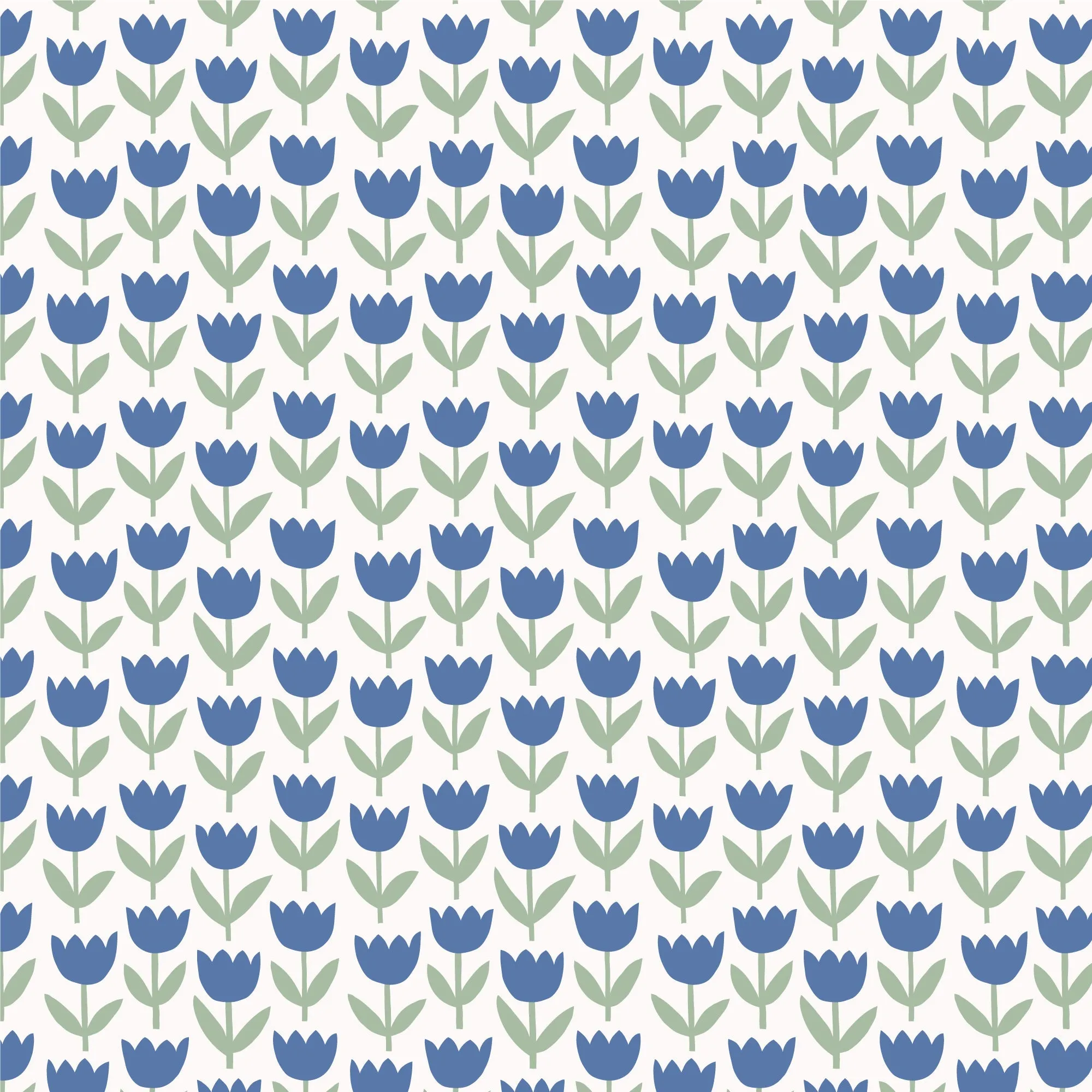 Alberta Dress - Tulips Blue