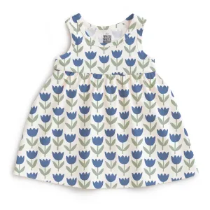Alna Baby Dress - Tulips Blue