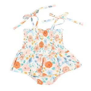 Angel Dear Smocked Bubble with Skirt Flower Cart