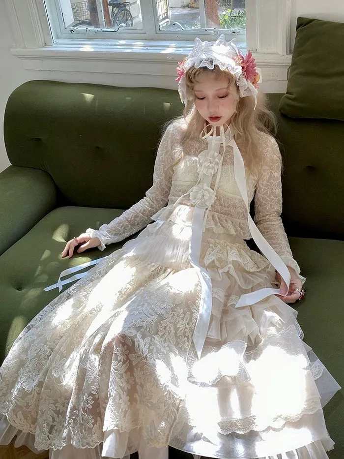[August Unicorn] Wedding Lace Cake  Skirt
