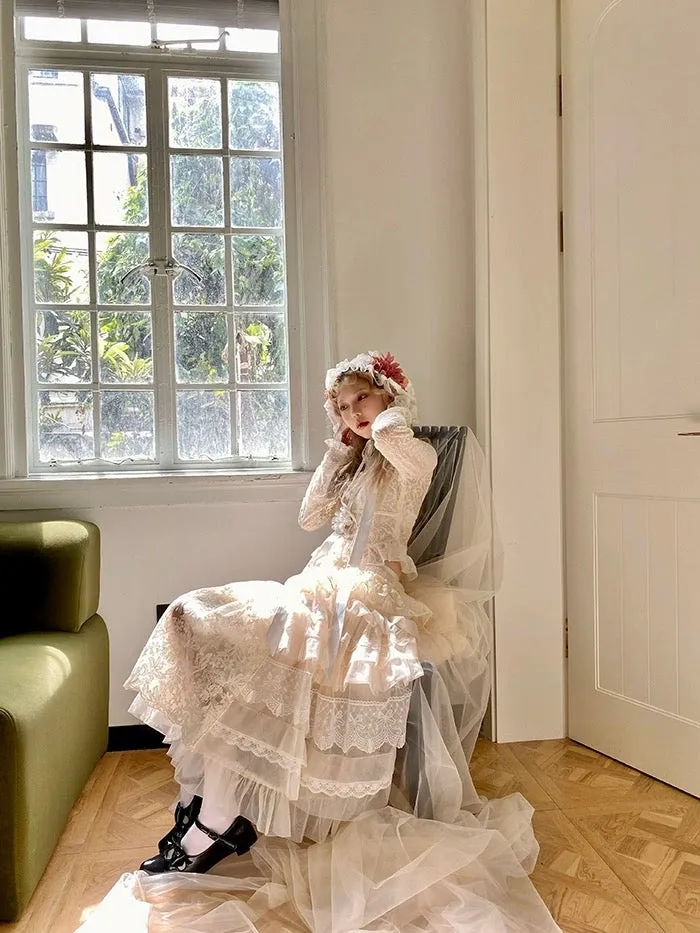 [August Unicorn] Wedding Lace Cake  Skirt