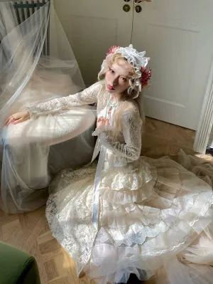 [August Unicorn] Wedding Lace Cake  Skirt