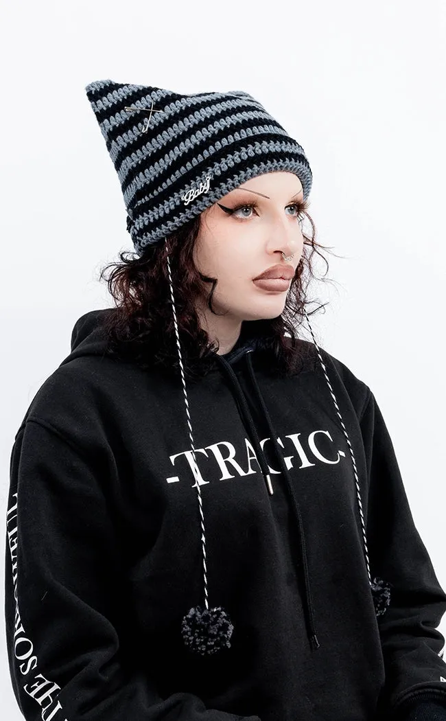 Bad Intentions Beanie | Grey & Black