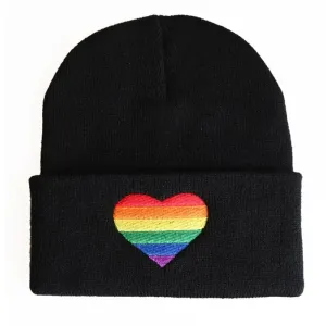 Beanie - Heart Rainbow