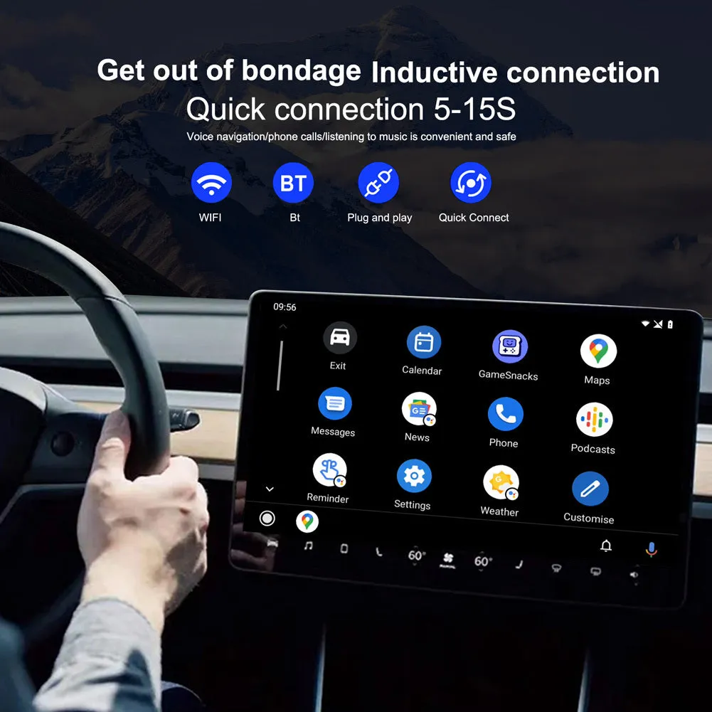 Car Wireless Adapter Compatible for Android Wire-Controlled to