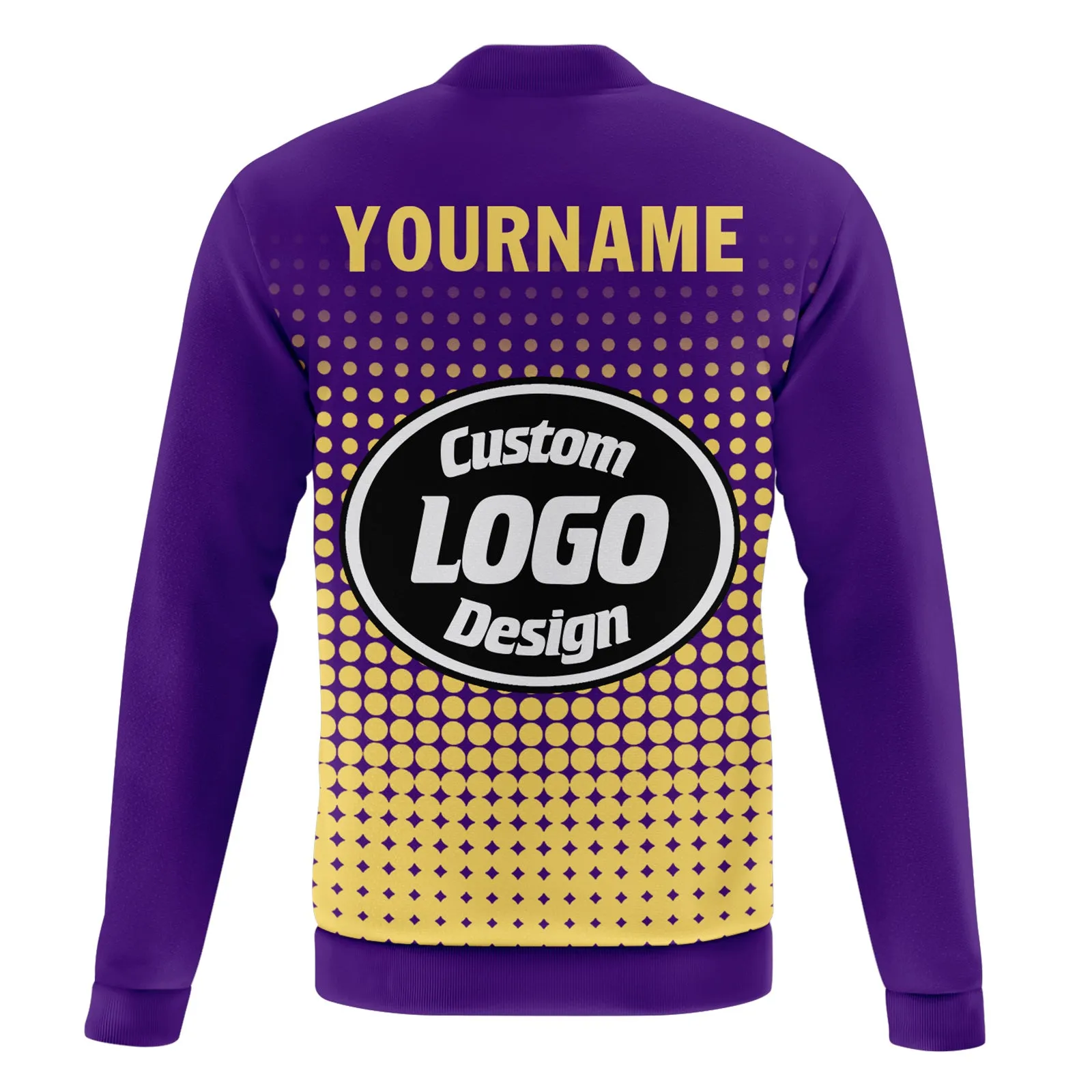 Custom Jacket Bomber Full-Snap Varsity Letterman Personalized Jacket PR092-D020346-14