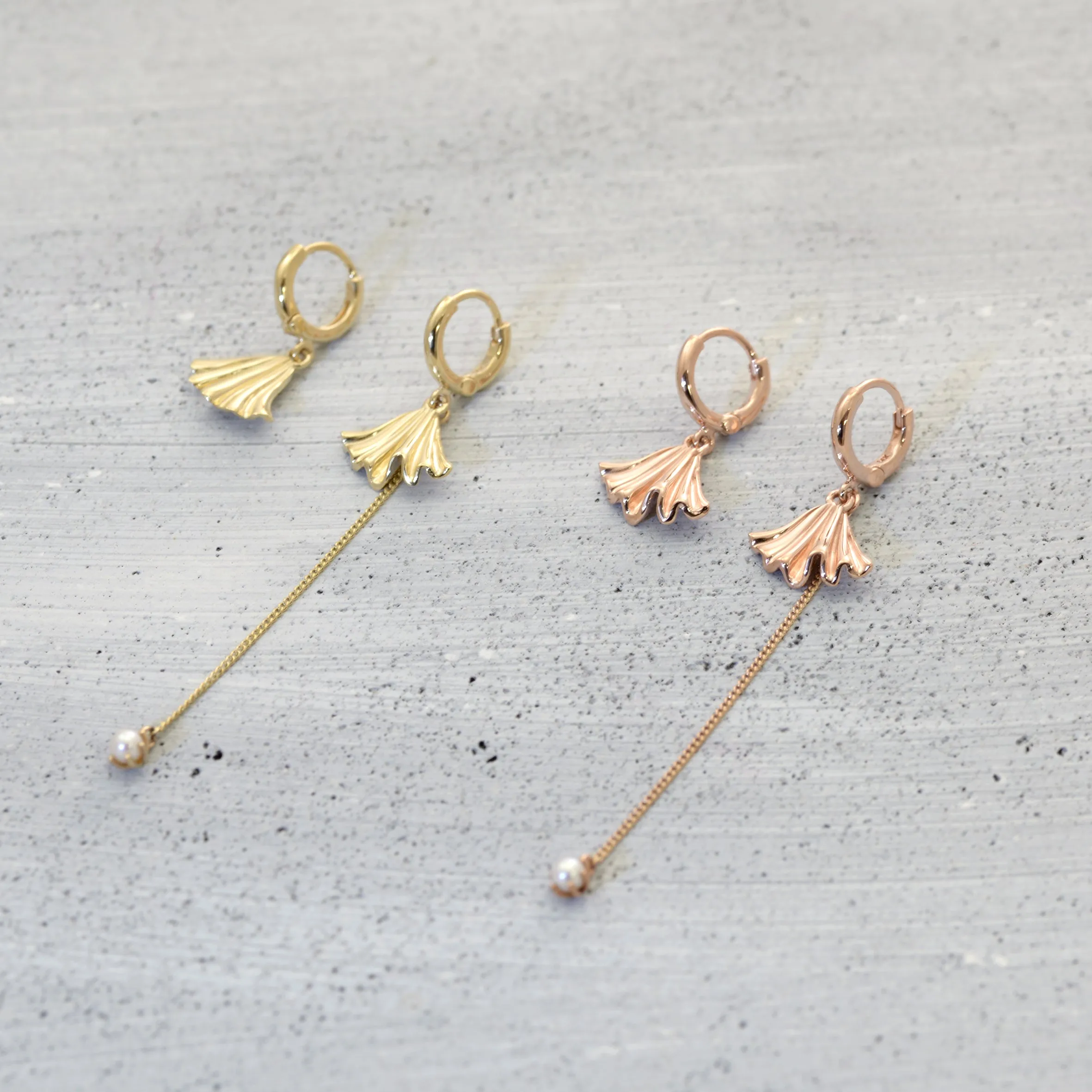Dance with the shell sleeper Earring (single) - 14K/ 18K Gold