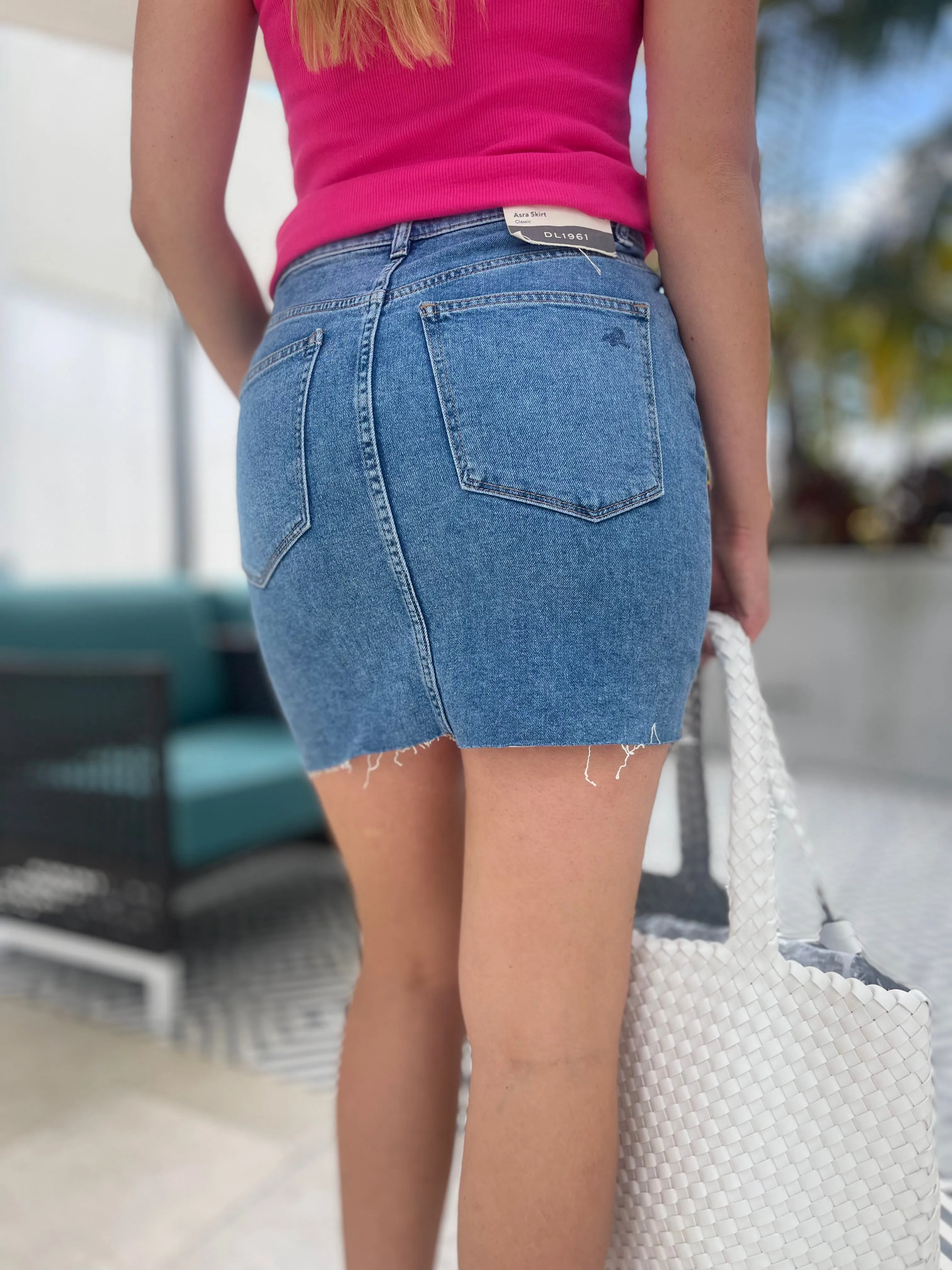 DL1961 Asra Skirt Classic Blue Rapids