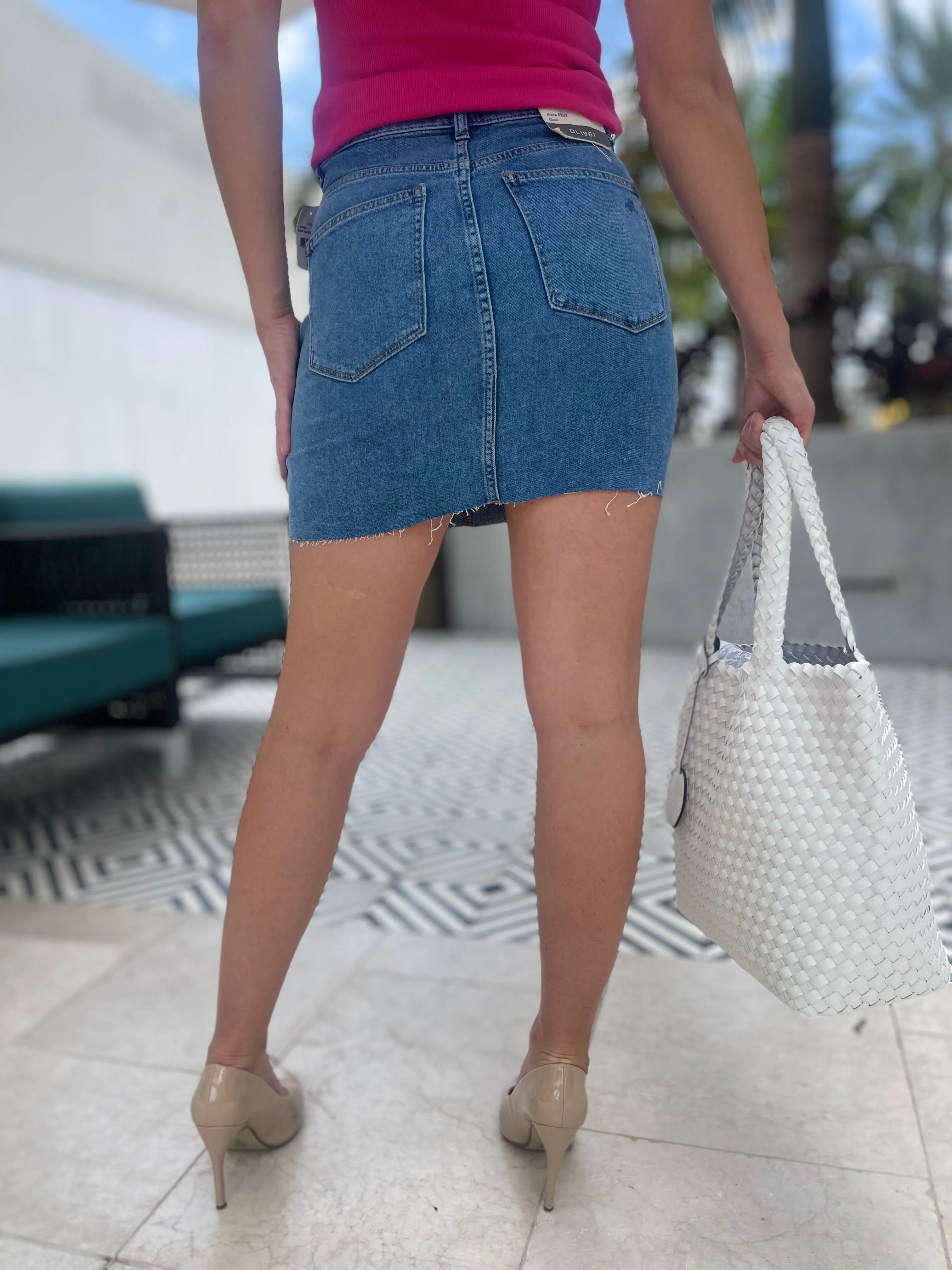 DL1961 Asra Skirt Classic Blue Rapids