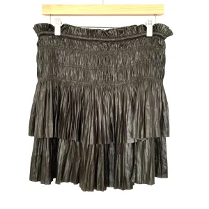 Fab'rik Charcoal Smocked Tiered Skirt- Size M