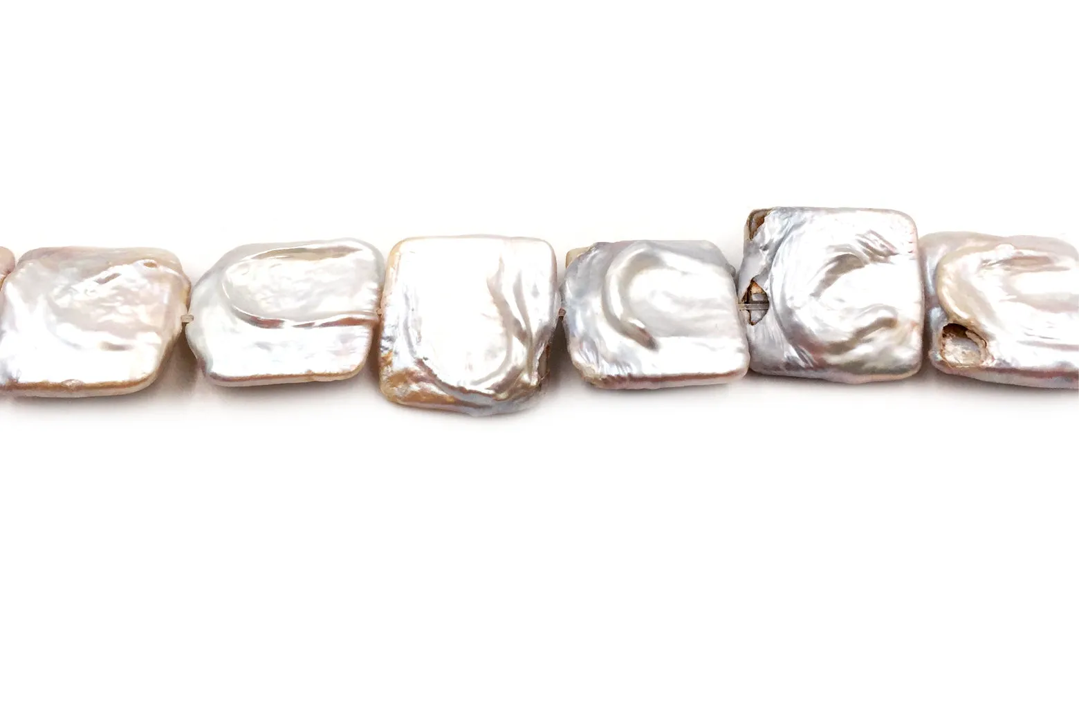 FWP1083 Square Fresh Water Pearl 18mm x 19mm