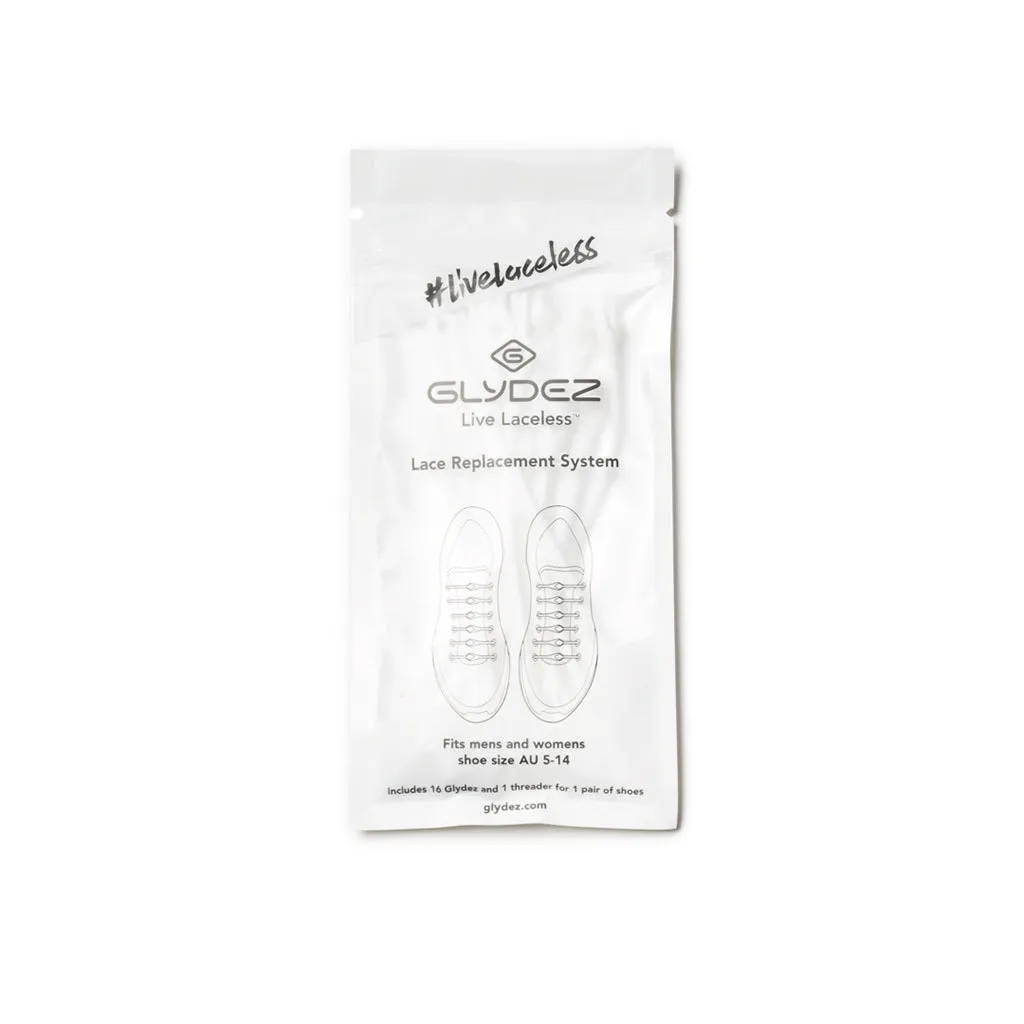 Glydez Regular No-Tie Laces - White