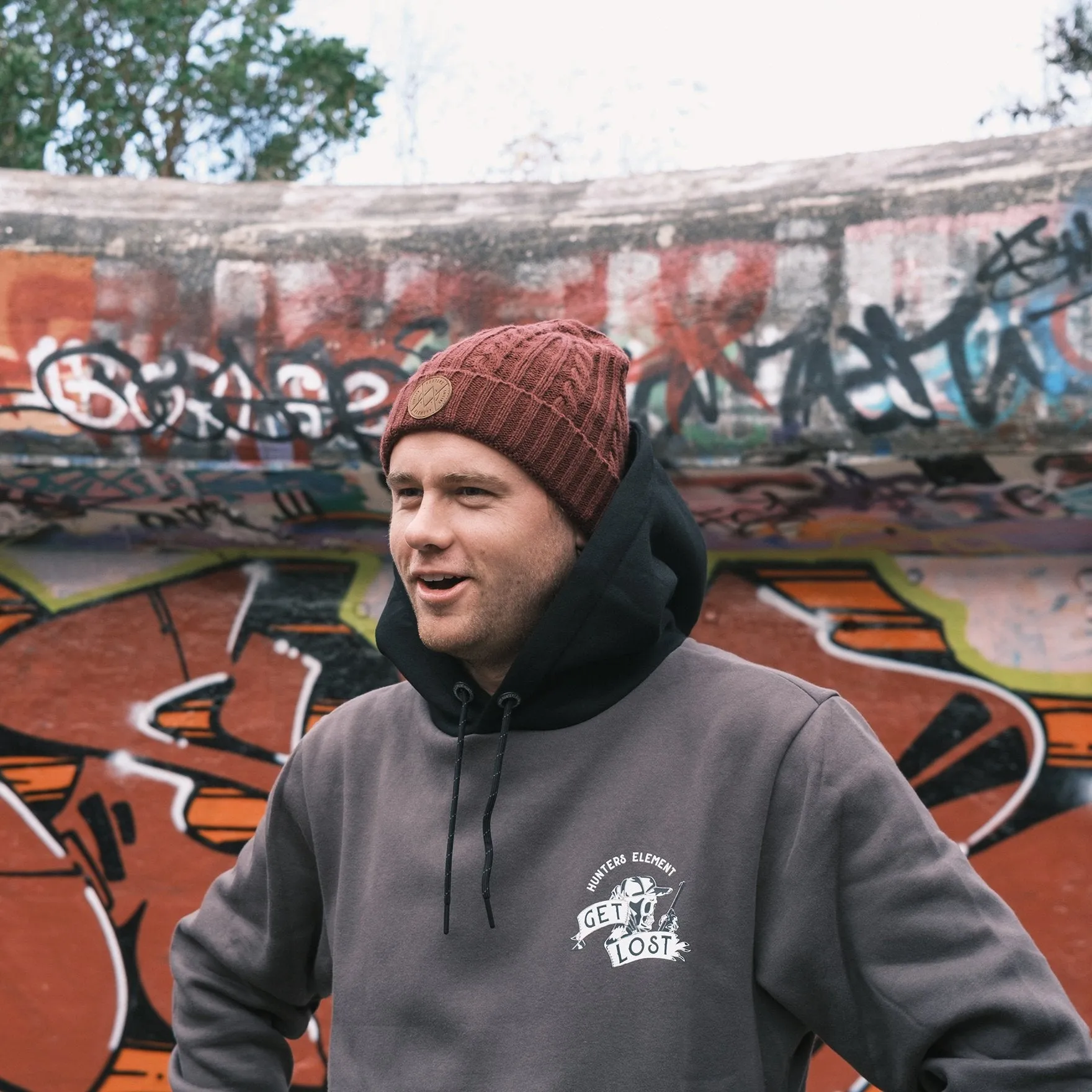 Hunters Element Twin Peaks Beanie - Burgundy