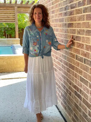 Ivy Jane Eyelet Tiered Skirt