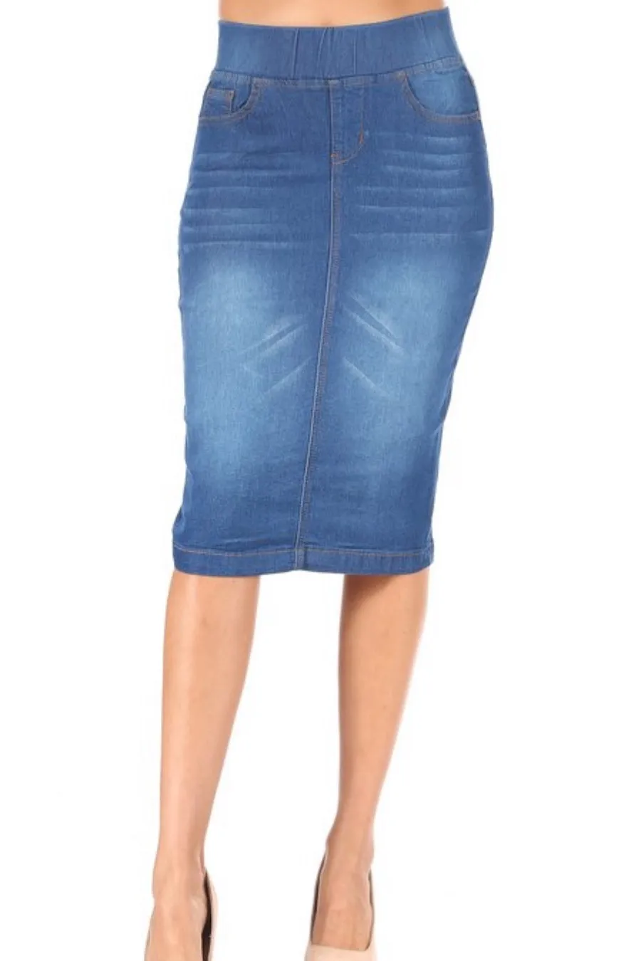 Justine Indigo Denim Skirt