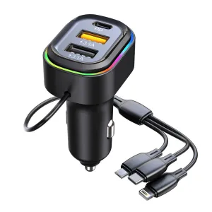 K5 Car Charger 36w Fast Charging Multi-functional Adapter Mp3