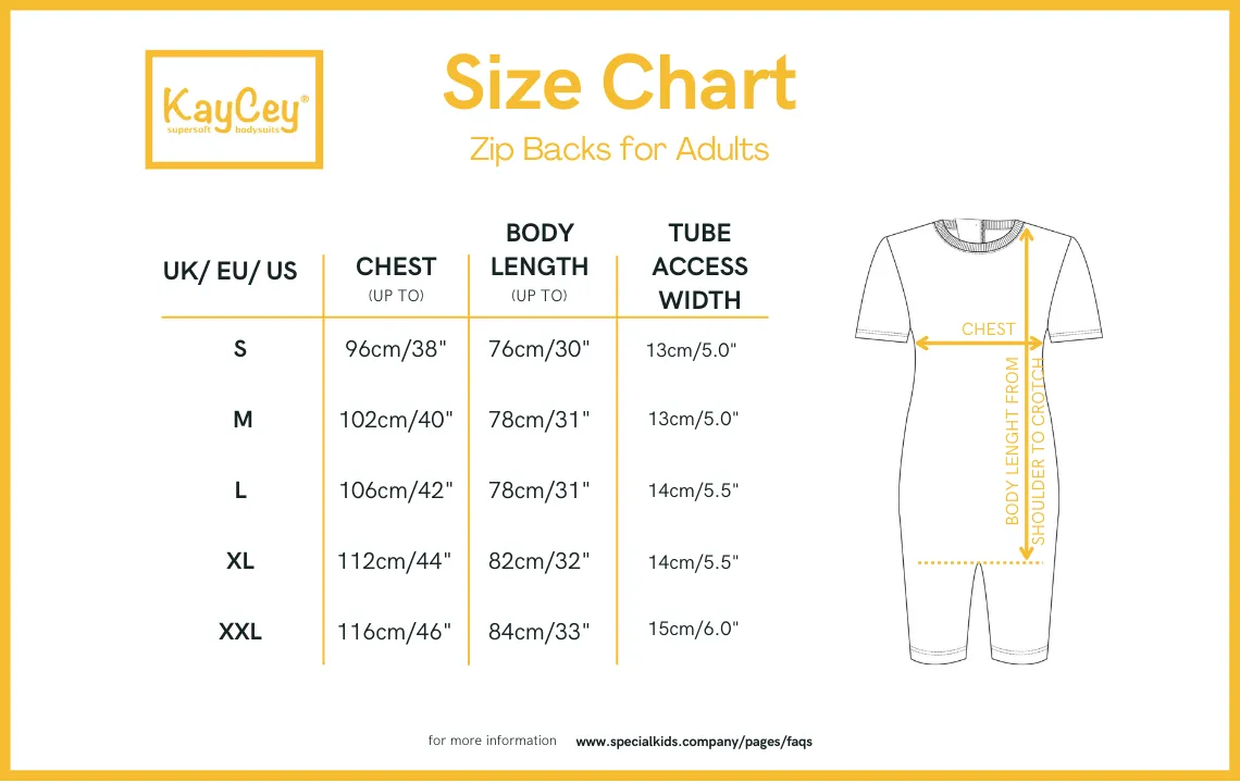 Kaycey Secret Zip Back Jumpsuits - Short Sleeve / Knee Length (Adults)
