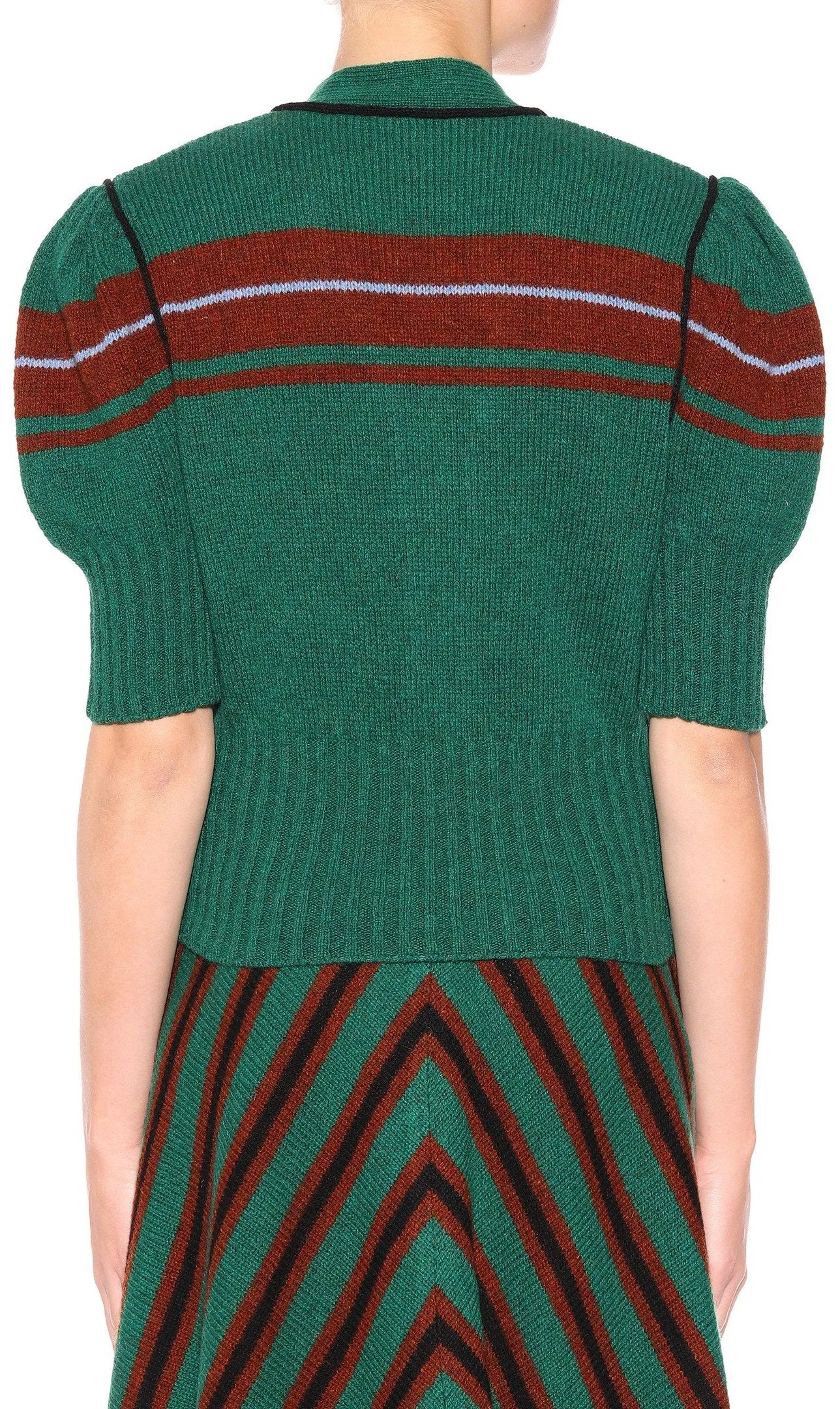 Knit Short Sleeve Cardigan Sweater & Skirt Set