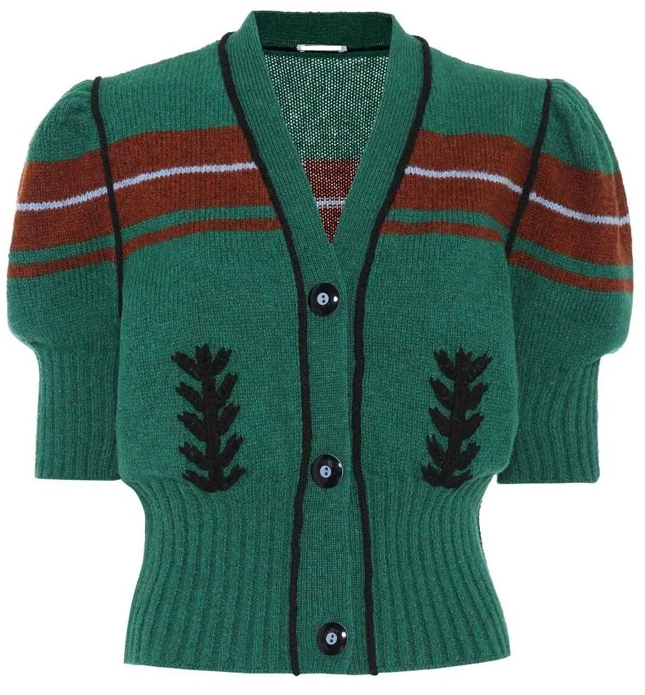 Knit Short Sleeve Cardigan Sweater & Skirt Set