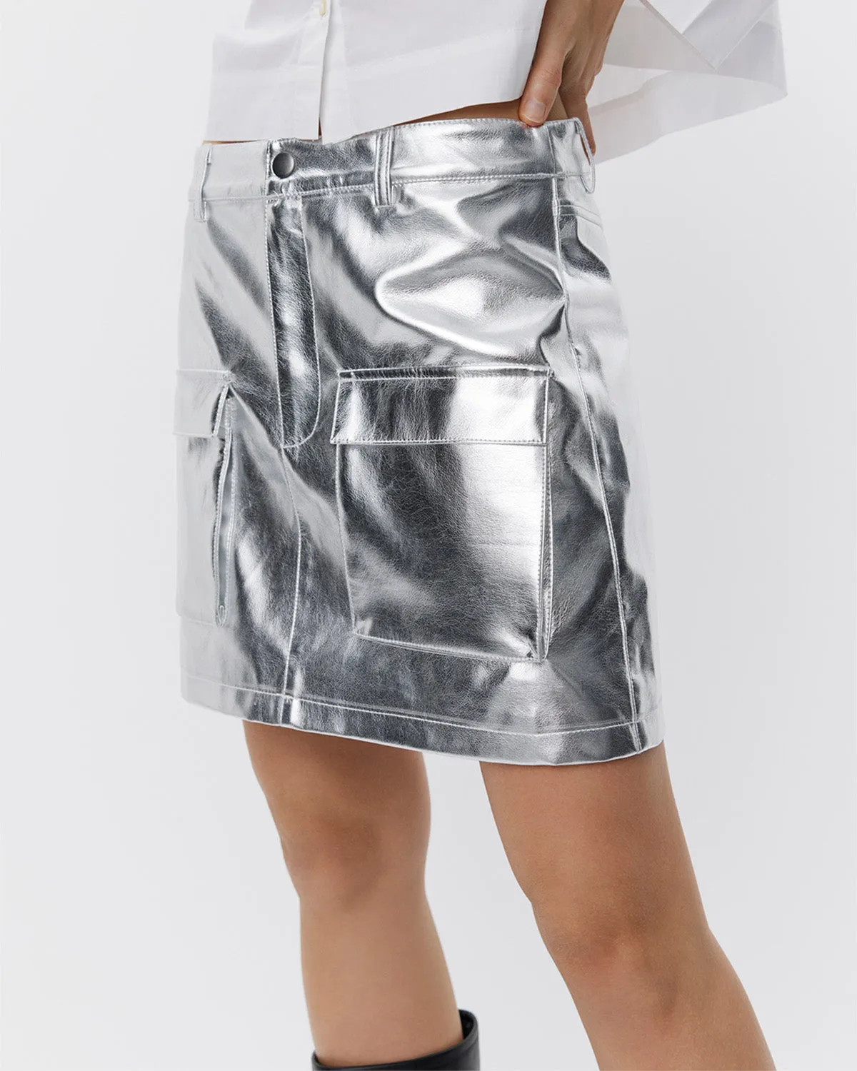 LARASW SKIRT - Silver