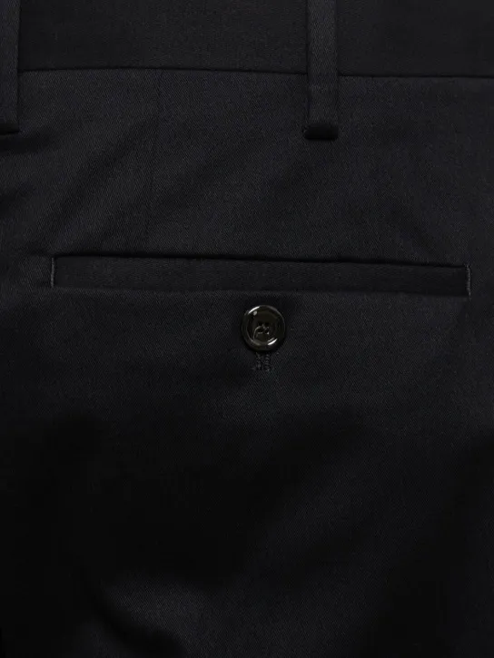 Lardini   Single pleat stretch cotton pants 