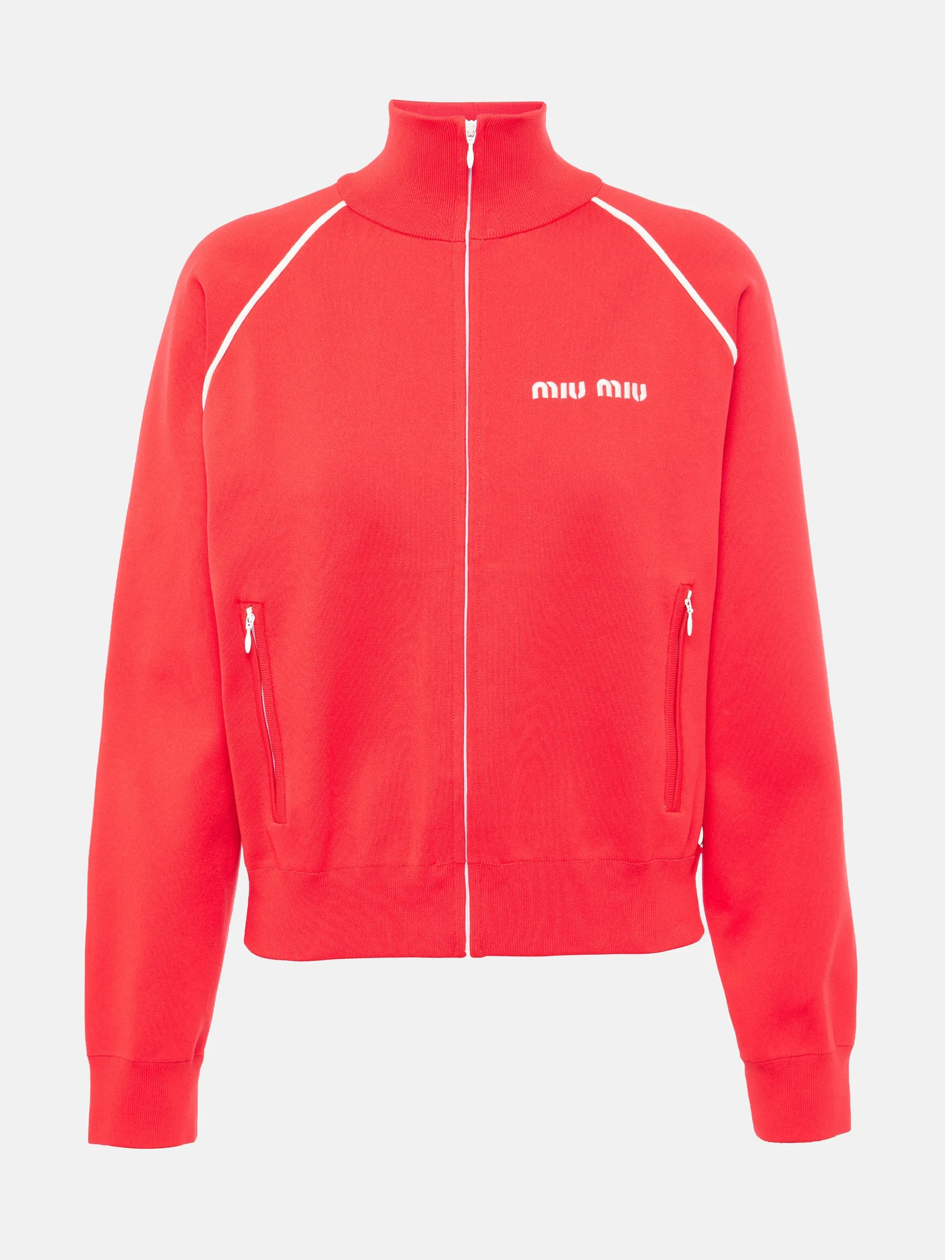 Logo fleece track jacket