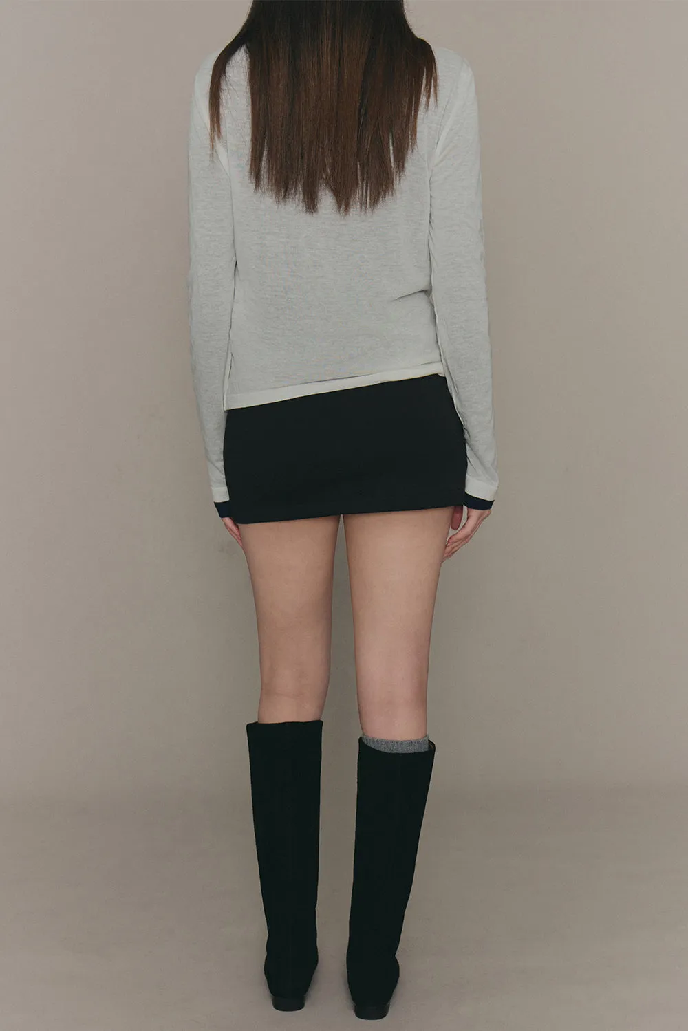 輕盈太空棉短裙（附皮帶）<br>Airy Belted Mini Skirt