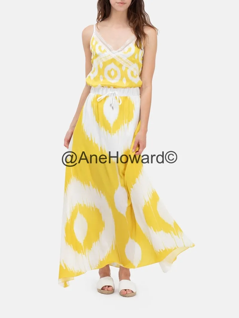 Maxi Two-Layers Muslin Skirt  California Spring