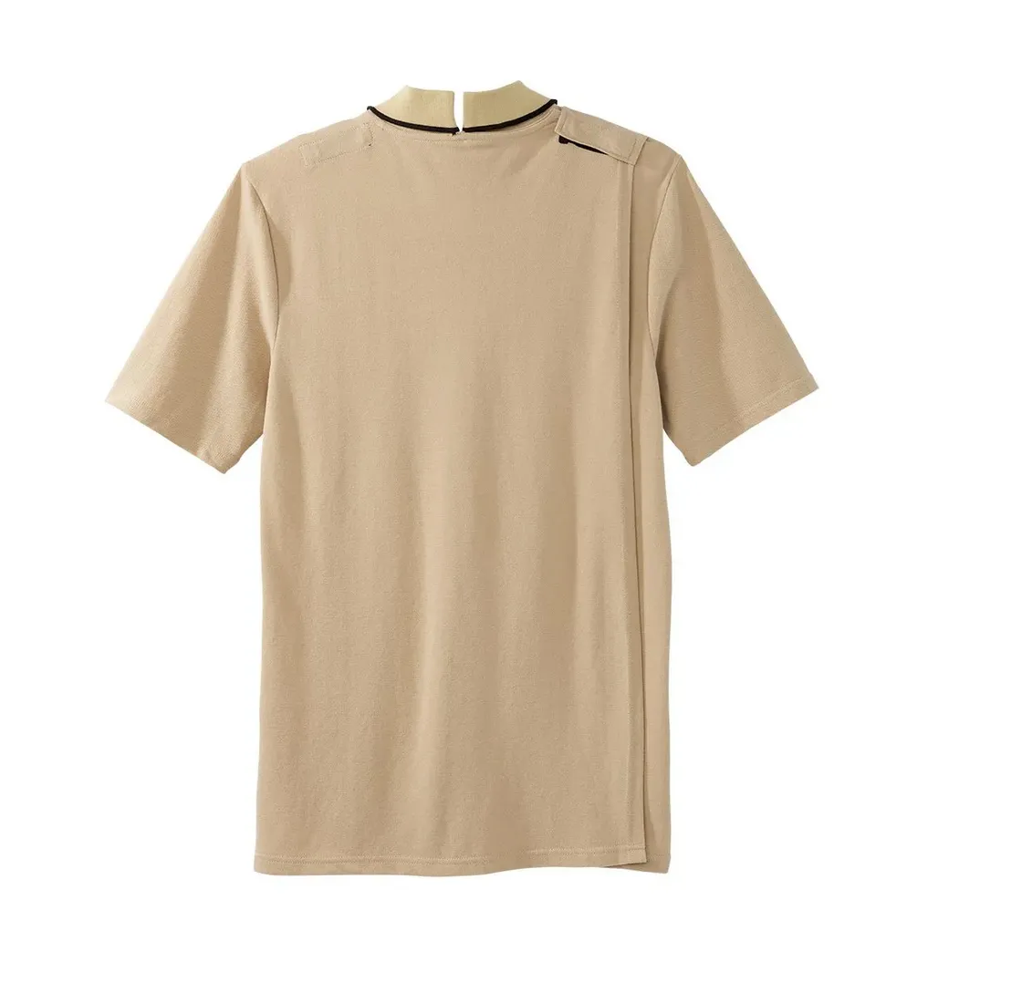 Men's Open Back Polo Shirt No Buttons