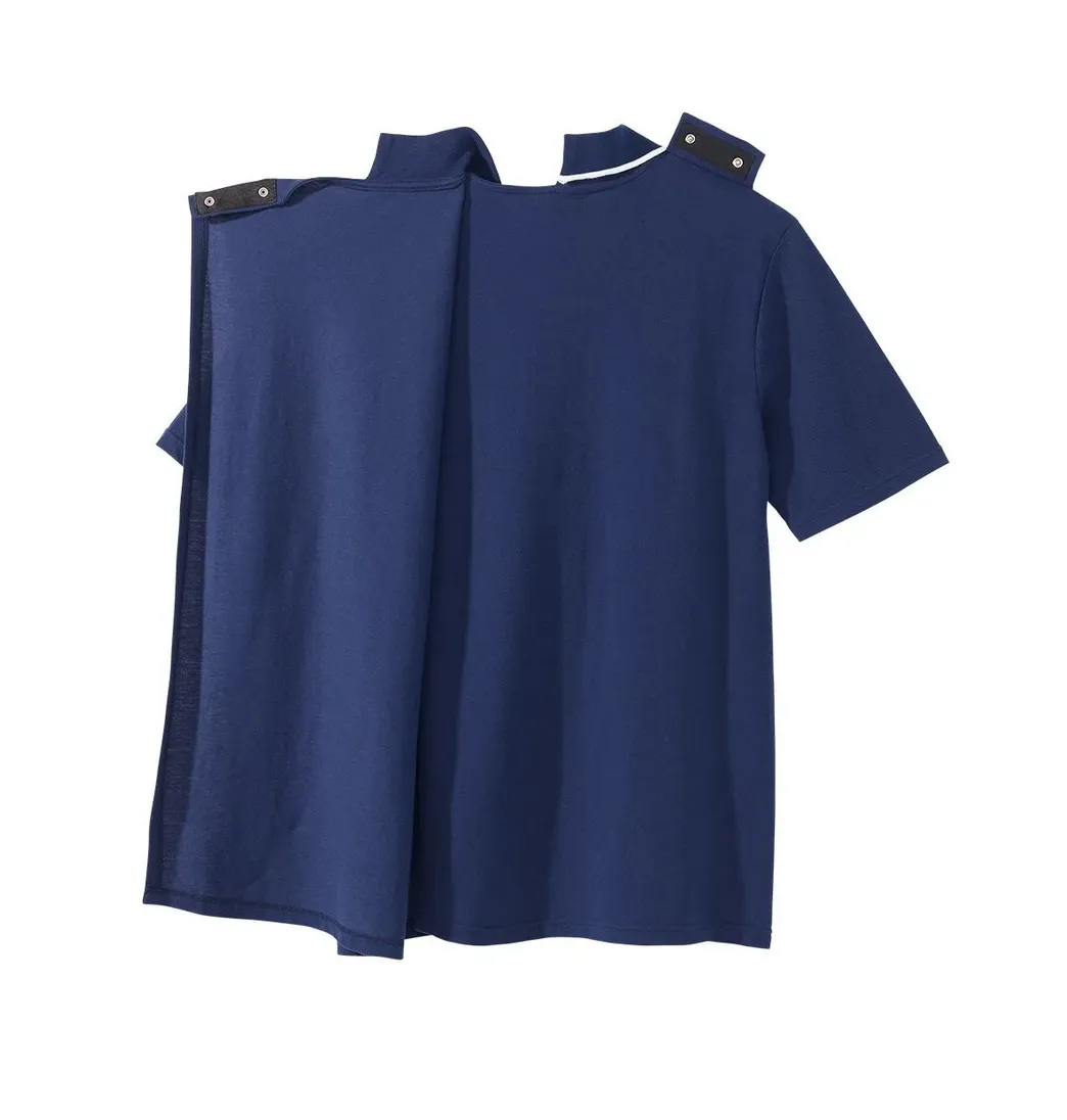 Men's Open Back Polo Shirt No Buttons