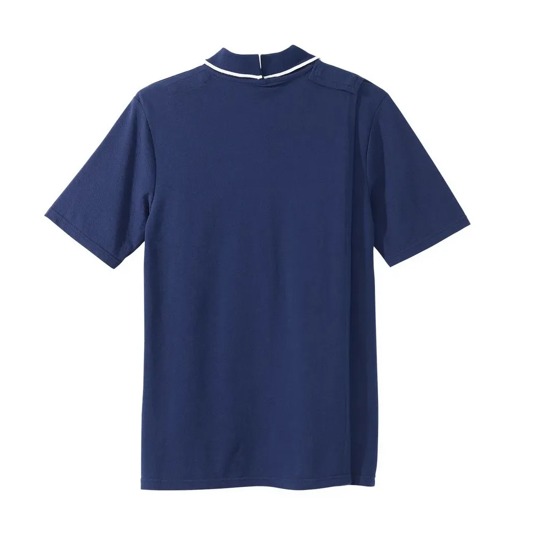 Men's Open Back Polo Shirt No Buttons