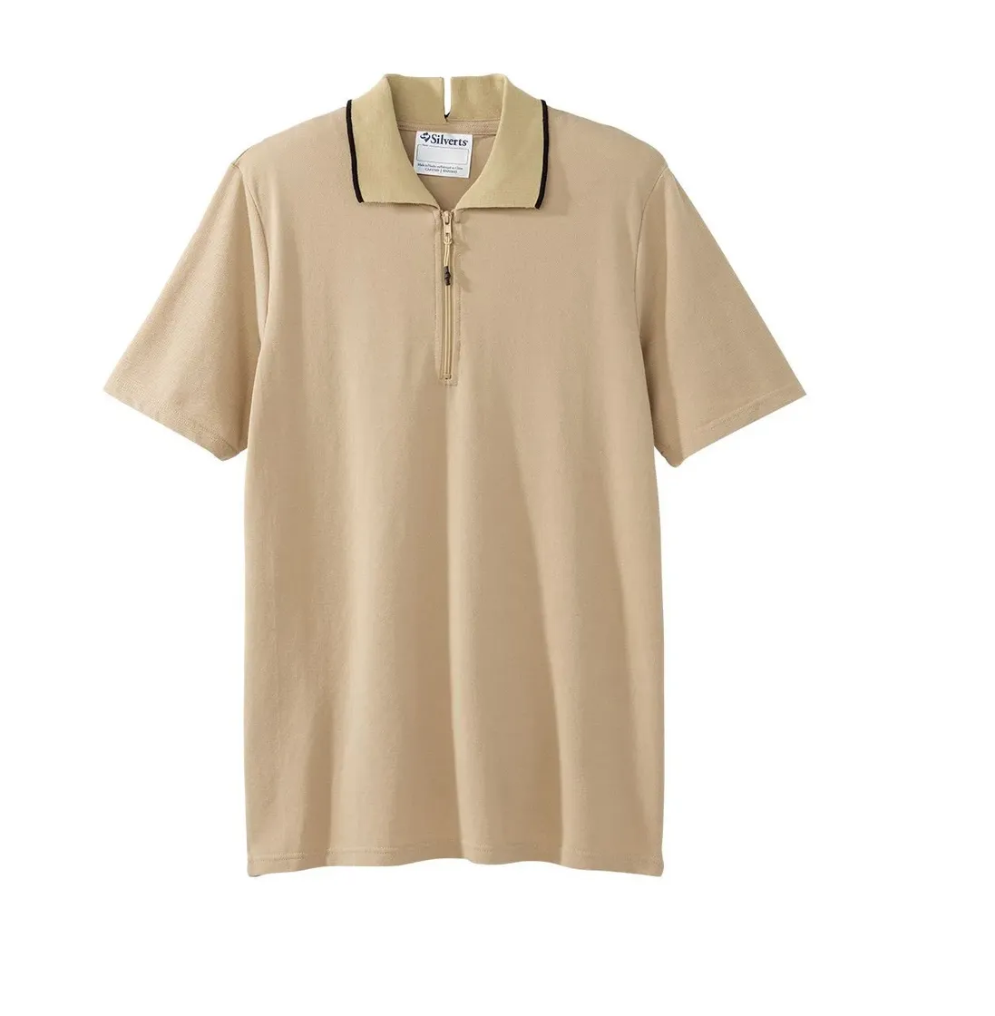 Men's Open Back Polo Shirt No Buttons