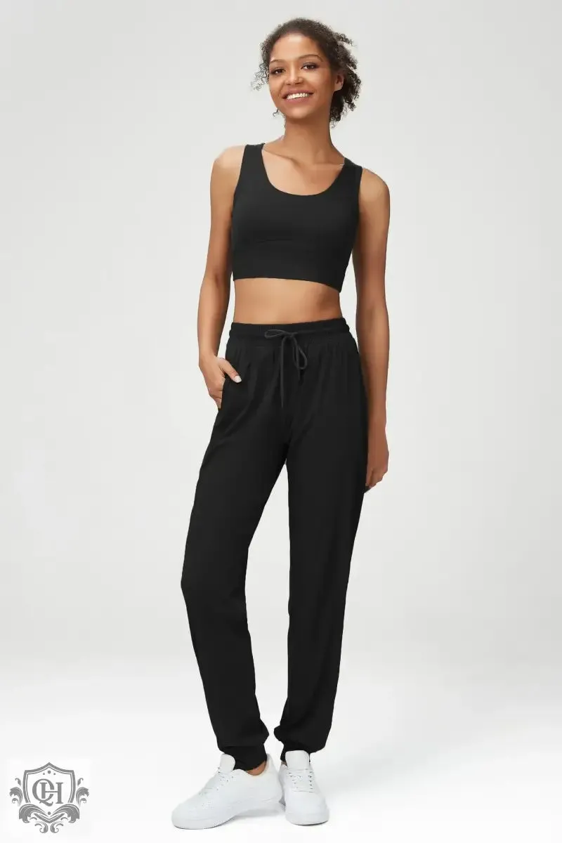 Mid Waist Nylon Sports Pants