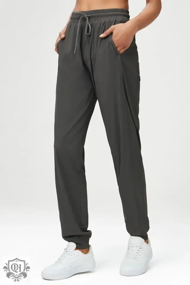 Mid Waist Nylon Sports Pants