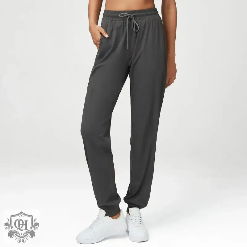 Mid Waist Nylon Sports Pants