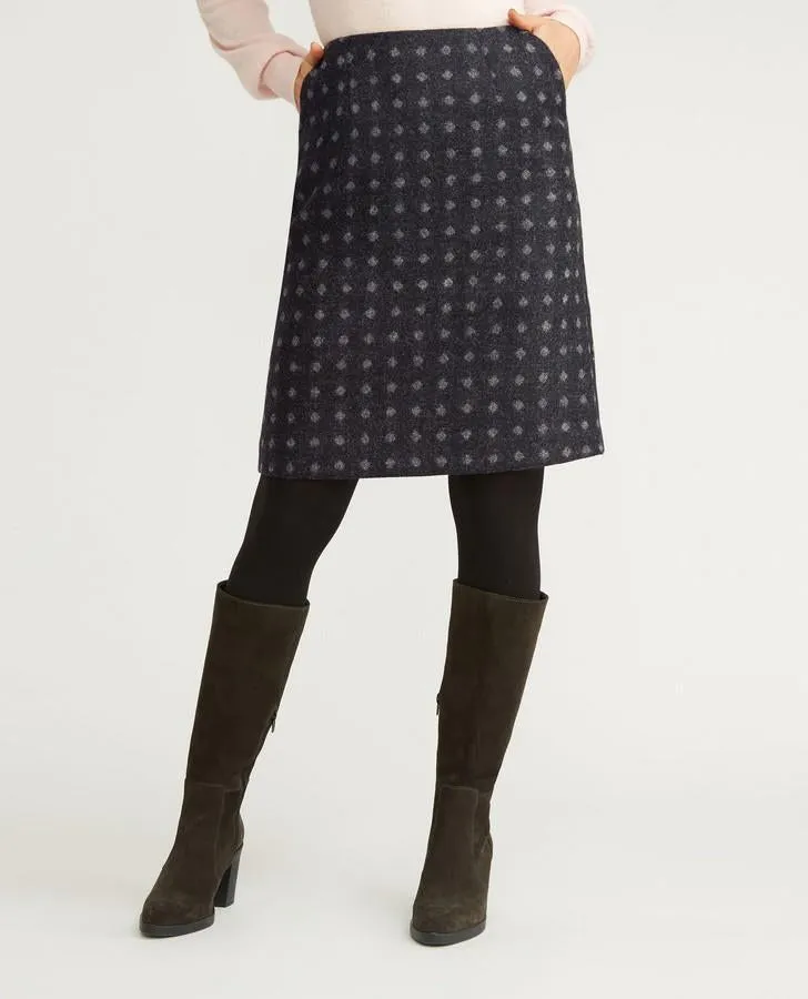 Moons Wool Geo Spot Skirt