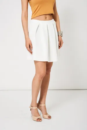 Off White Scuba Skater Skirt