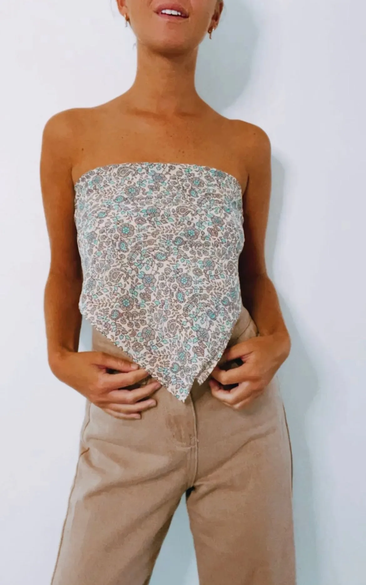 Oversized Block Print Bandana
