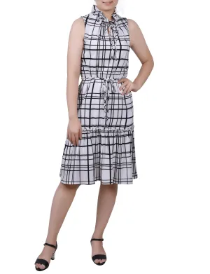 Petite Sleeveless Tiered Dress
