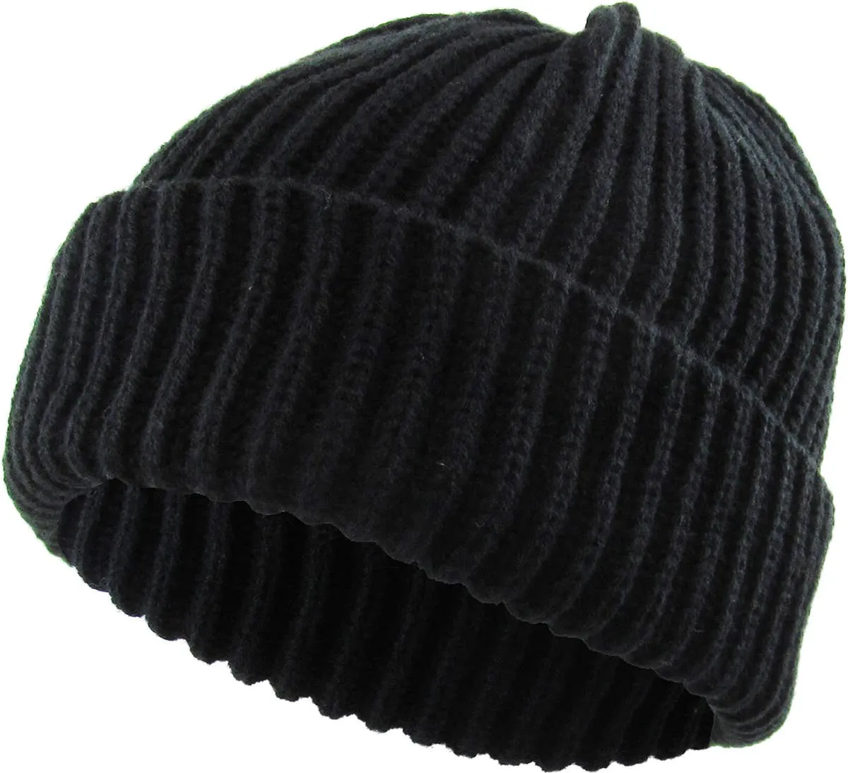 Ribbed Beanie: BLK