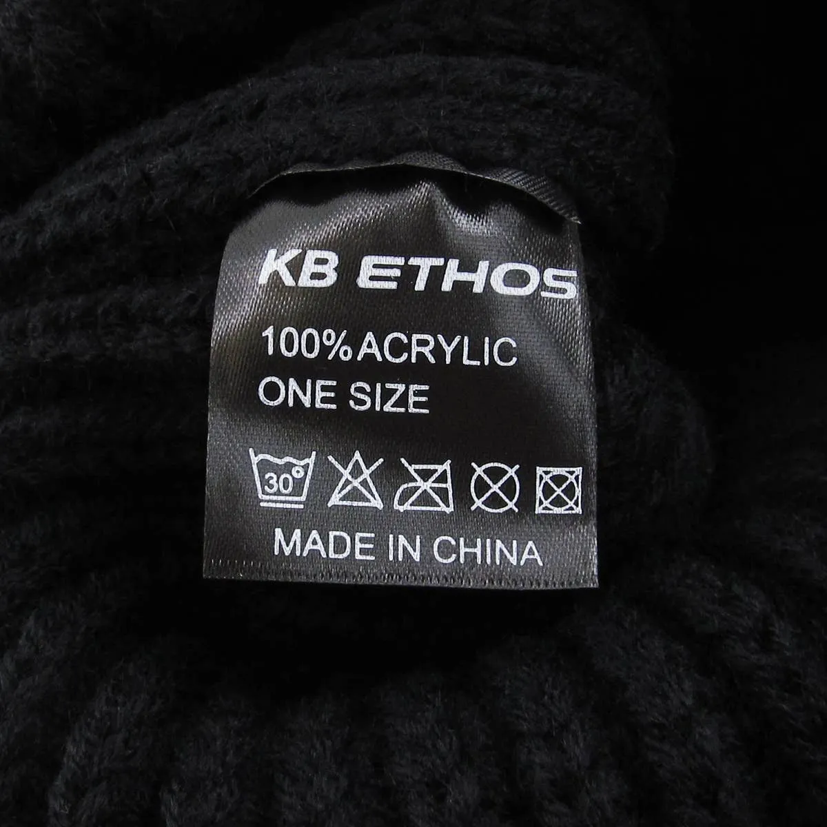 Ribbed Beanie: BLK