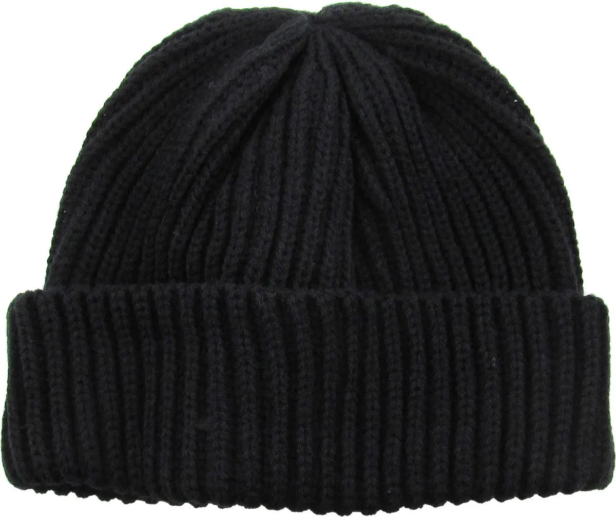 Ribbed Beanie: BLK