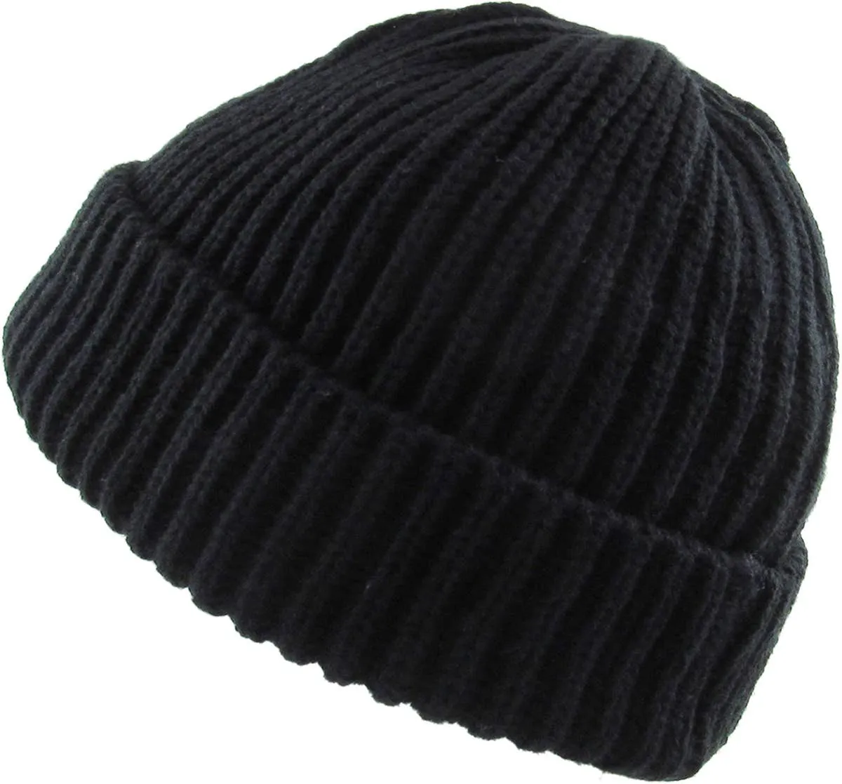 Ribbed Beanie: BLK