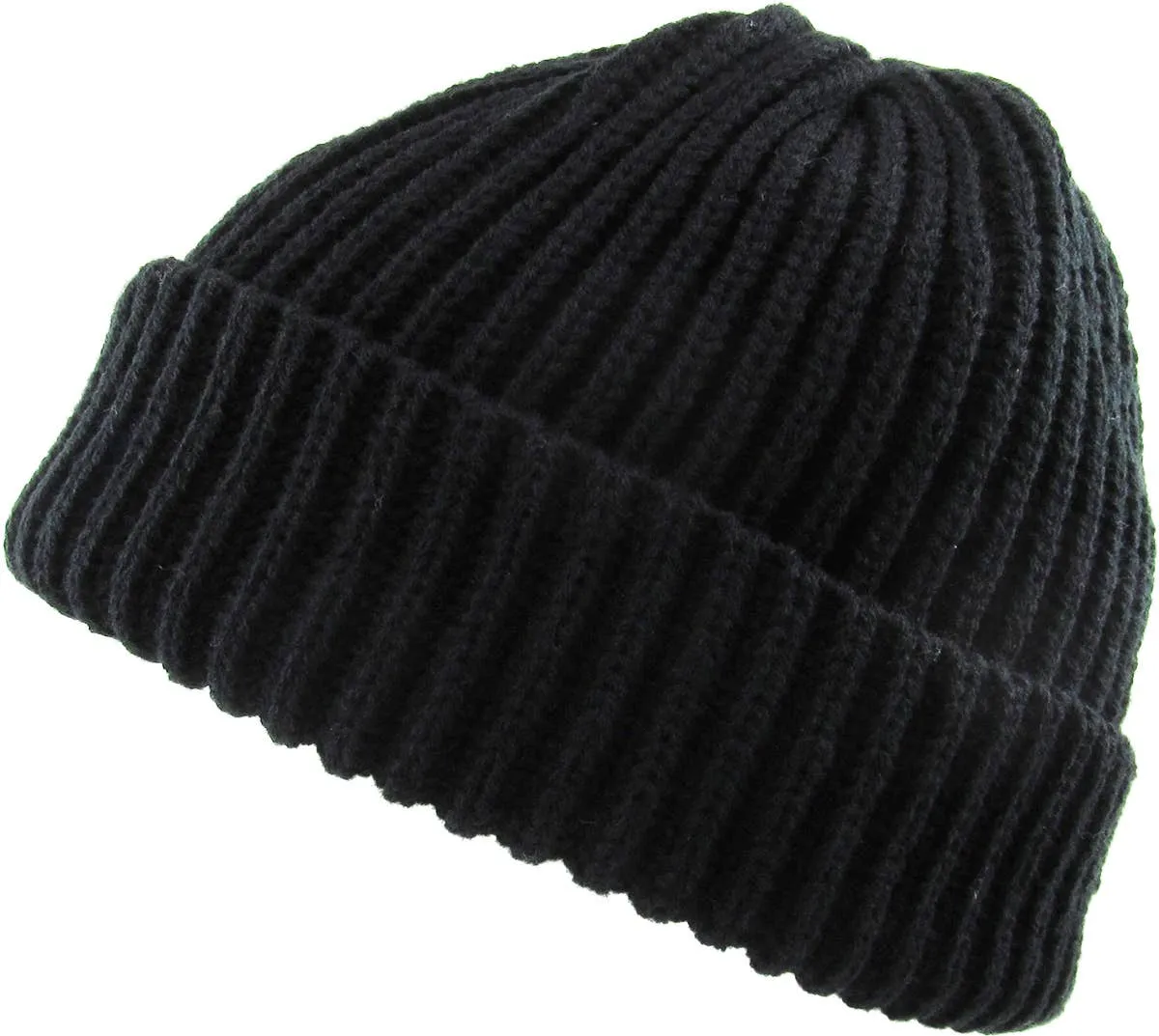 Ribbed Beanie: BLK