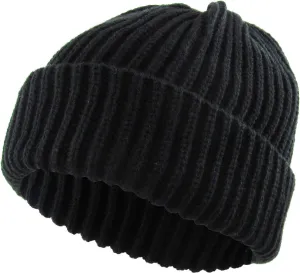 Ribbed Beanie: BLK